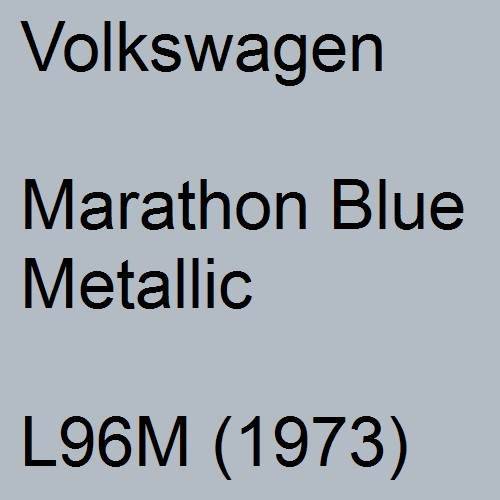 Volkswagen, Marathon Blue Metallic, L96M (1973).